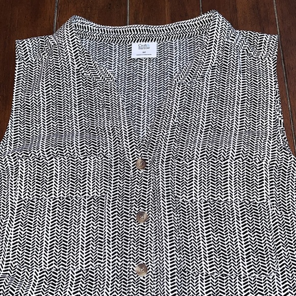 Croft & Barrow Tank size M black and white pattern - Picture 2 of 8
